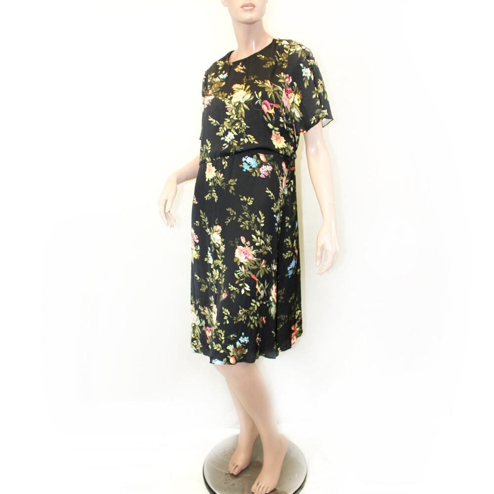 H&M GP & J Baker antique retro wallpaper whimsical birds dress lined size 14